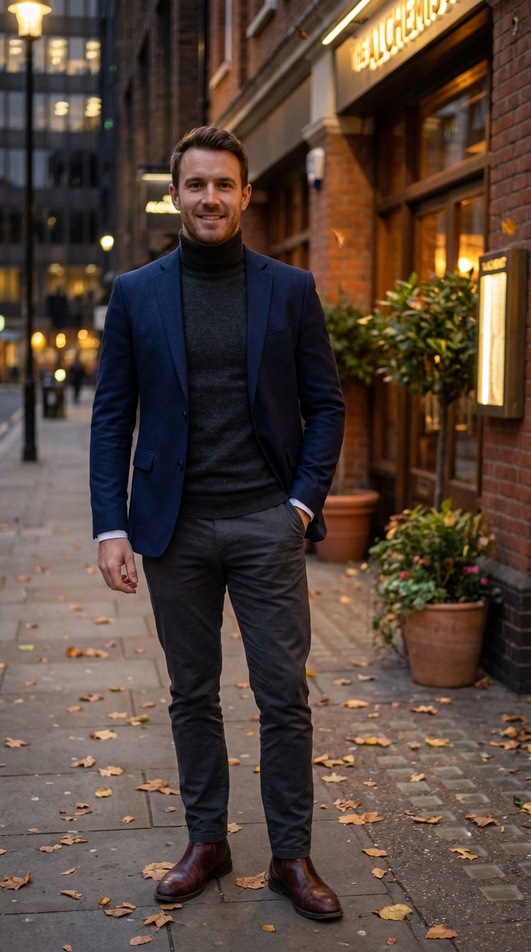 Navy Layers for a First Date