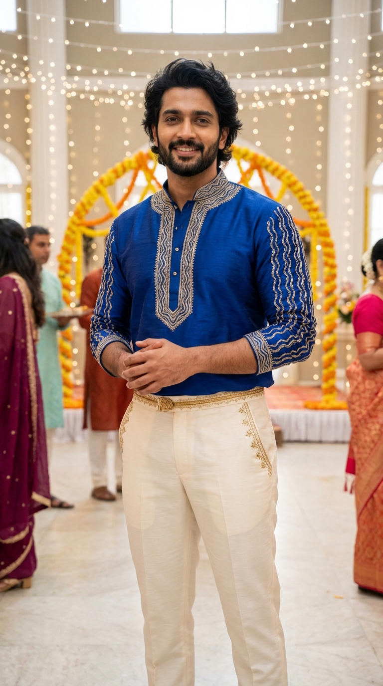 Royal Blue for an Engagement Ceremony